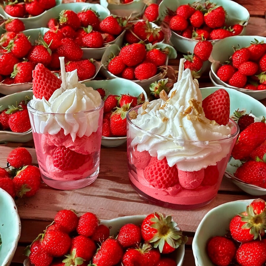 Bougie gourmande fraise des bois Mes plaisirs parfumés