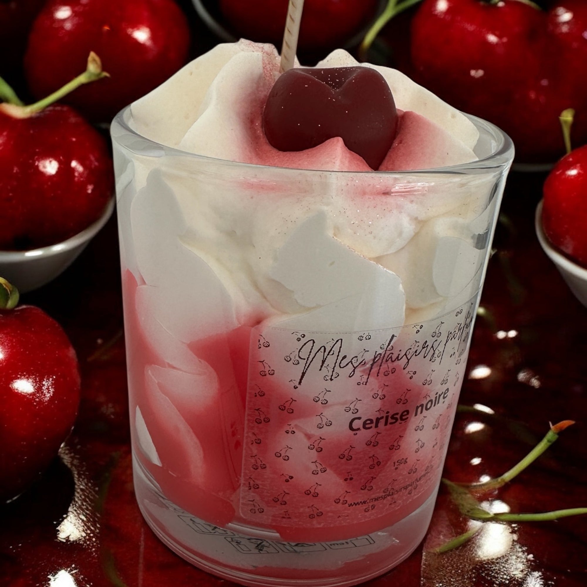 Bougie gourmande cerise noire Mes plaisirs parfumés