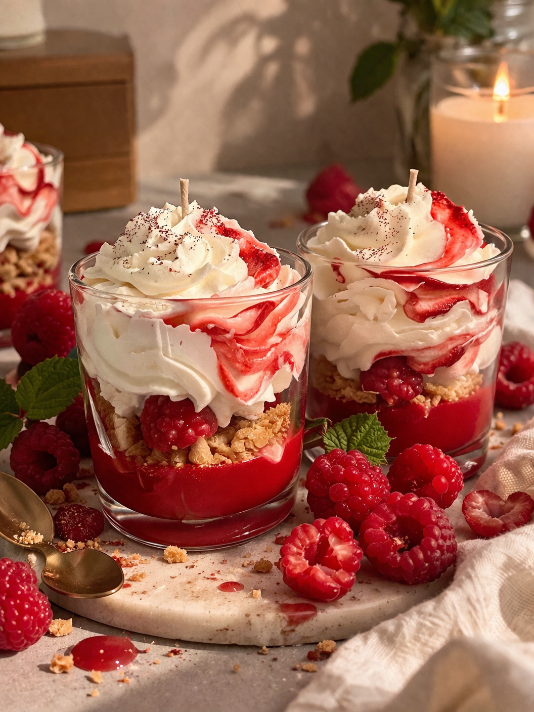 Bougie gourmande framboise