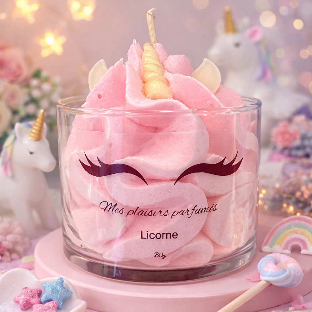 Bougie gourmande Licorne