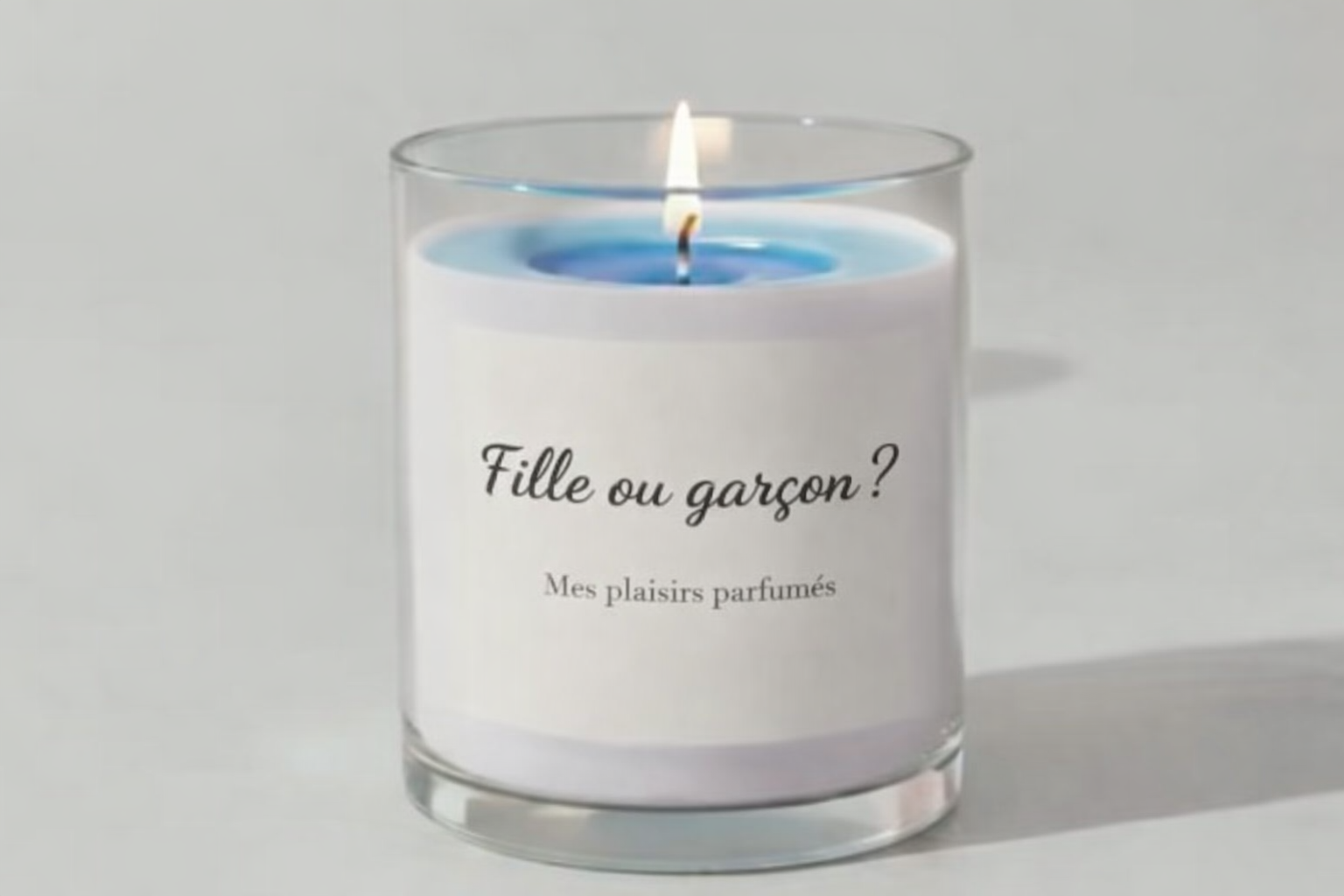 Bougie révélation fille ou garçon / Bougie gender reveal artisanale