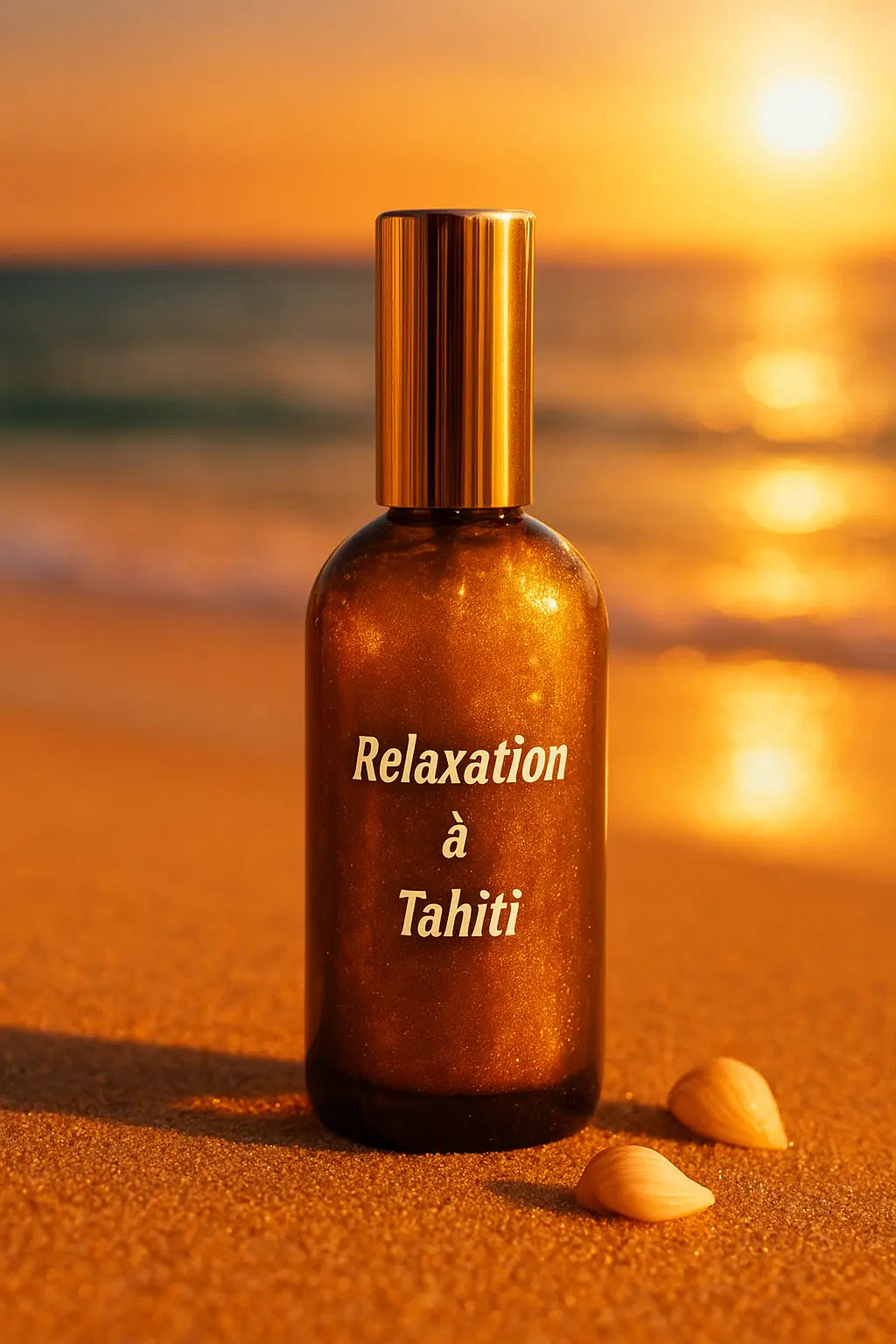 Huile corporelle irisée artisanale - Relaxation à Tahiti Mes plaisirs parfumés