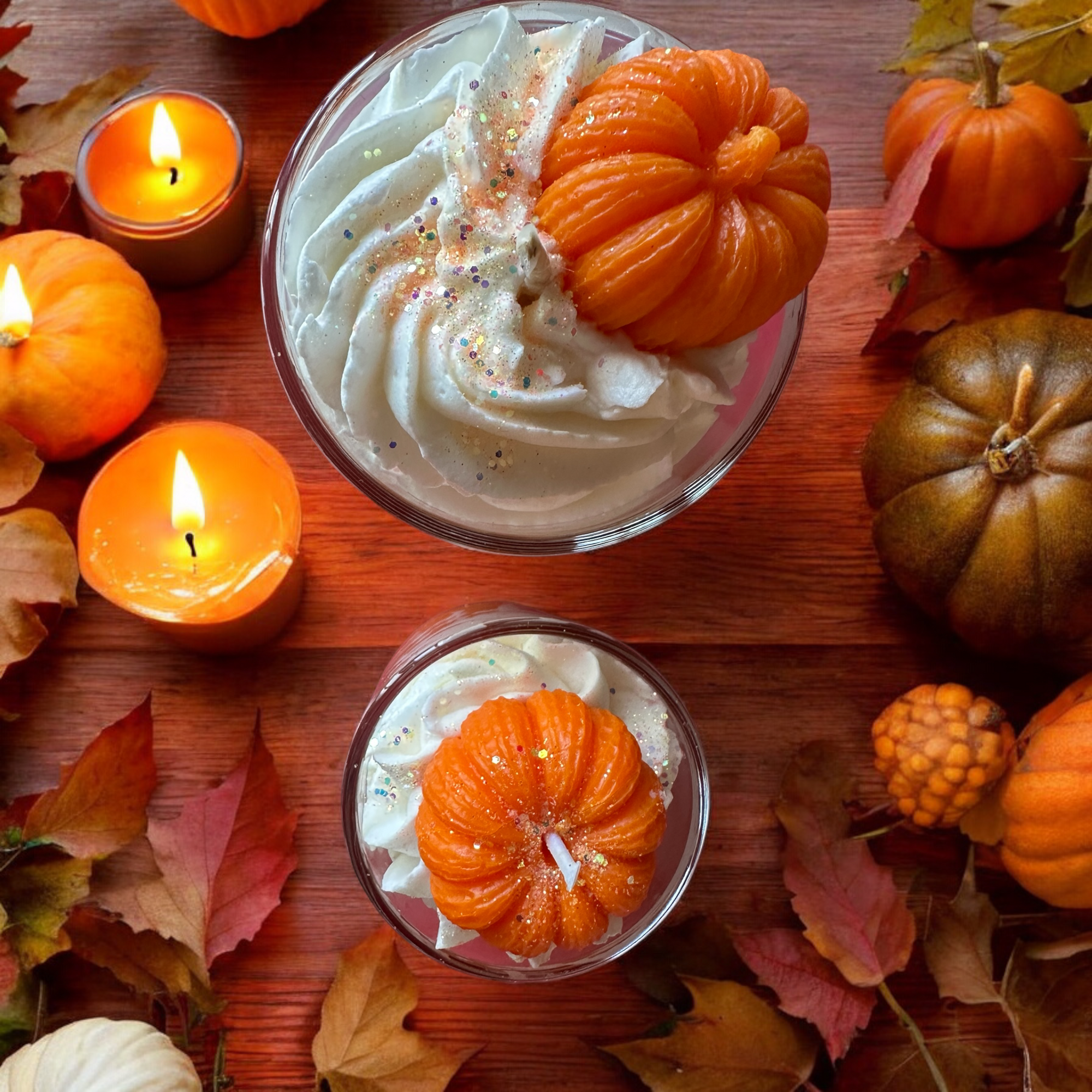 Bougie gourmande spiced pumpkin Mes plaisirs parfumés