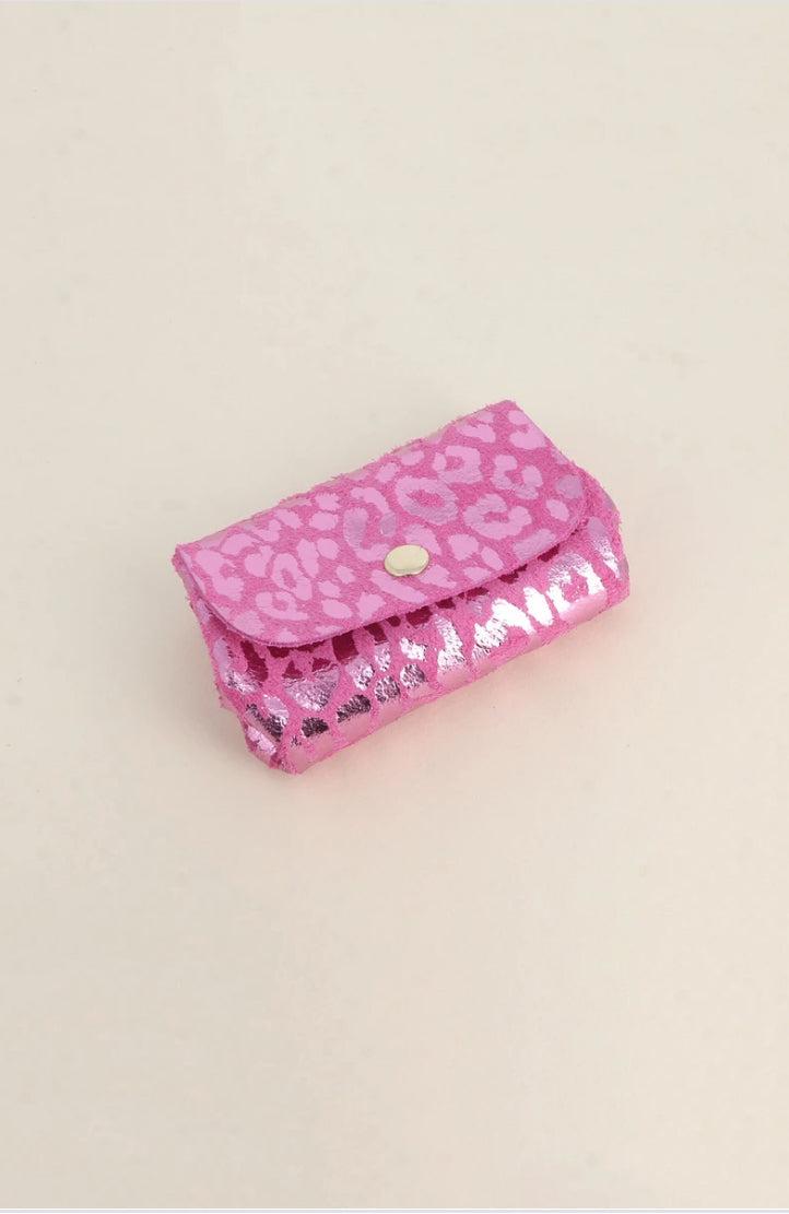 Porte monnaie léopard en cuir Mes plaisirs parfumés