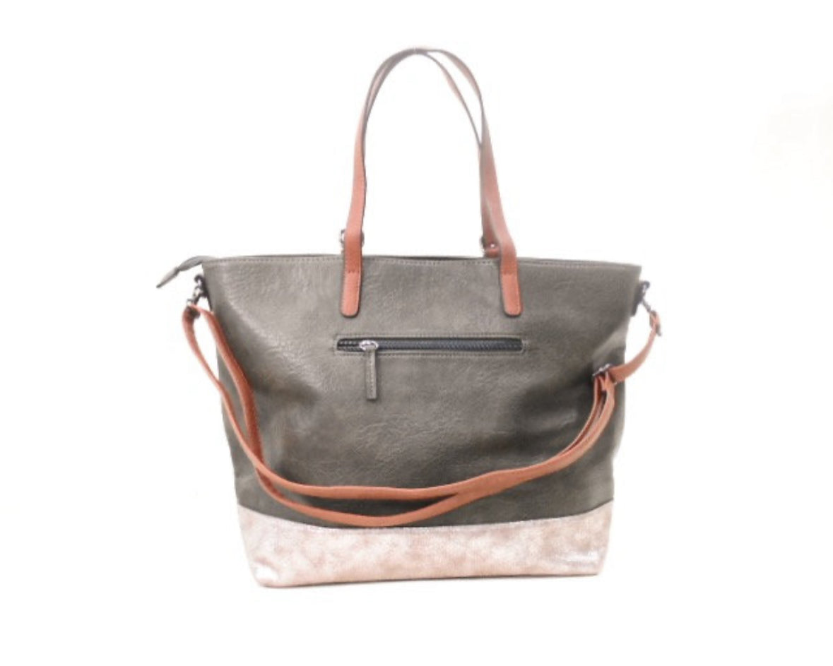 Grand sac  main kaki Mes plaisirs parfumés