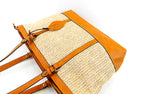 Grand sac à main effet paille Mes plaisirs parfumés