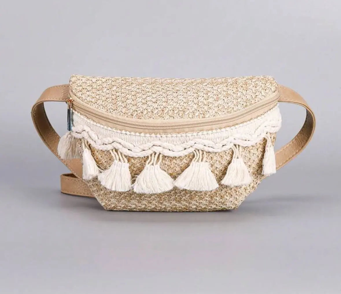 Sac banane tressé en paille Mes plaisirs parfumés